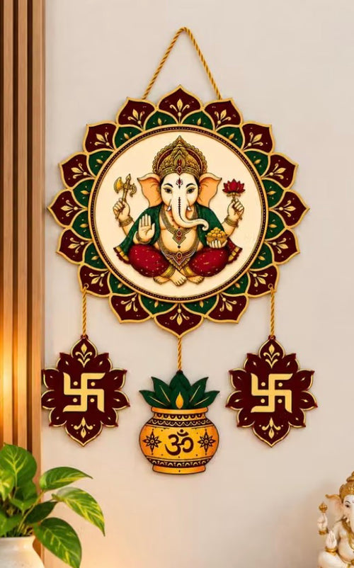 Ganesh Jee Wooden wall Hanging | Home Decoration wall Setup