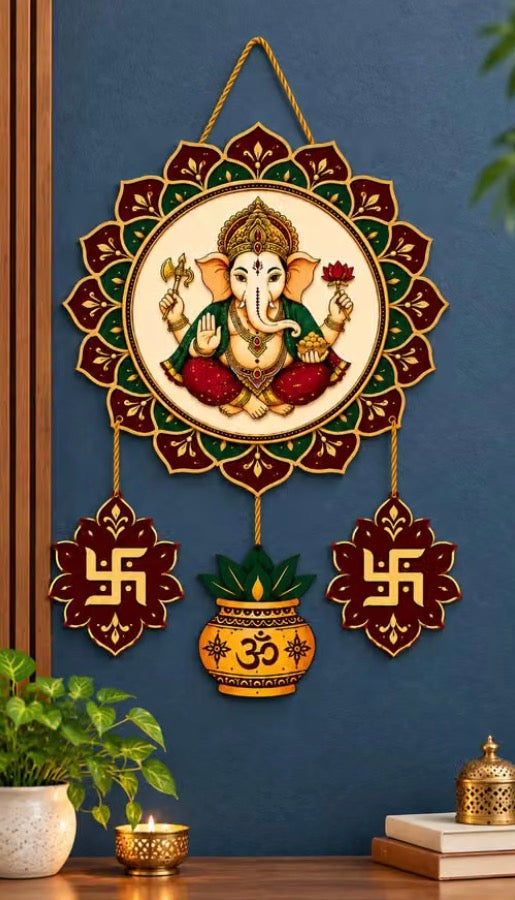 Ganesh Jee Wooden wall Hanging | Home Decoration wall Setup
