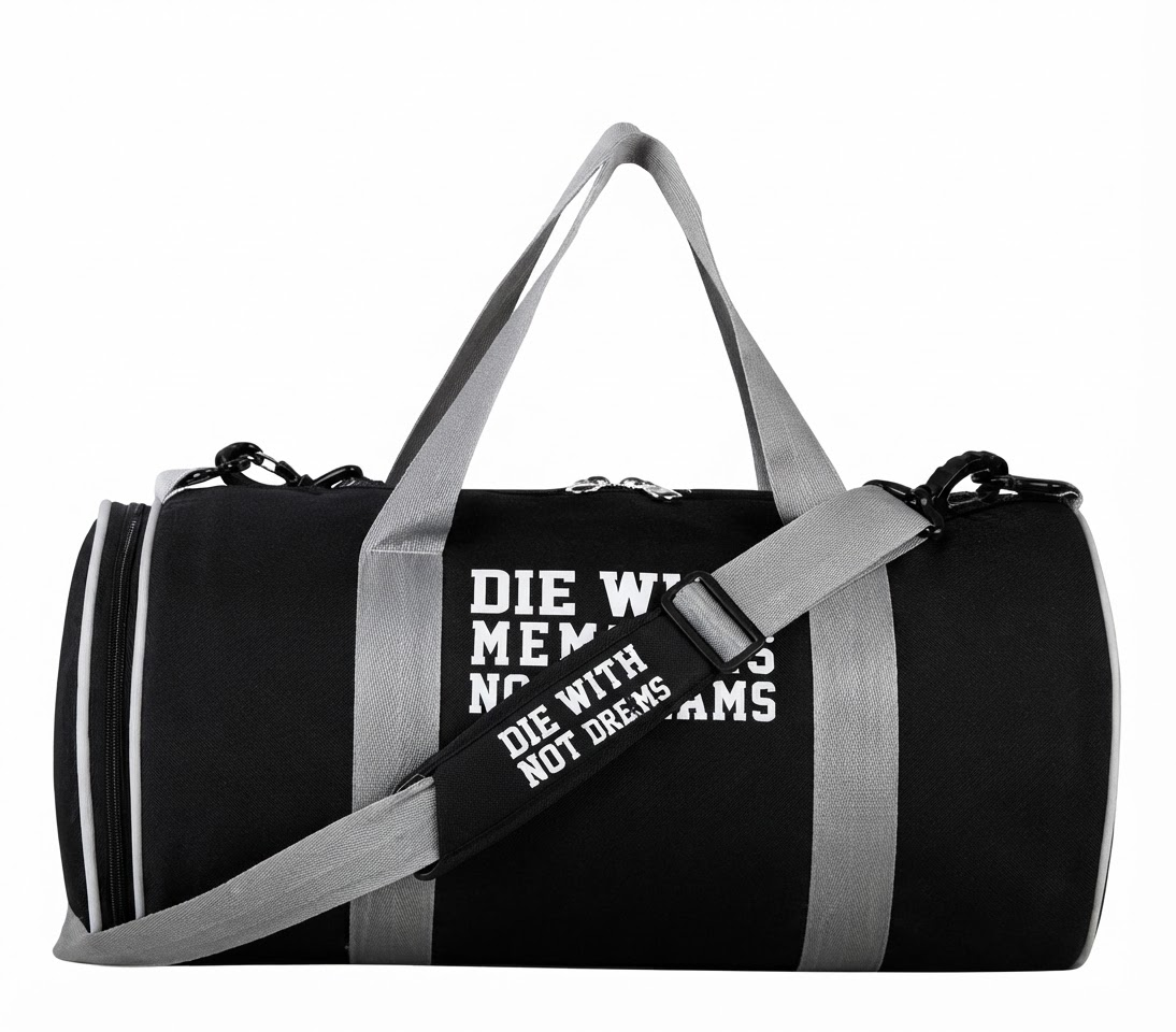 Gym Bag | For Men and Women | Saperate Shoe Compartment | Black Colour