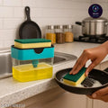 2-in-1 Dish Soap Dispenser & Sponge Holder – product image